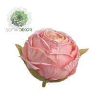 Rózsa fej 4,5cm S/12 (CSOMAG ÁR!) rózsaszín