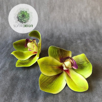 Gumi orchidea fej 10cm zöld (db ár!) CSAK CSOMAGRA RENDELHETŐ!