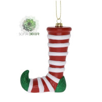 Karácsonyi zokni akasztós műa. 9*5*12,8cm