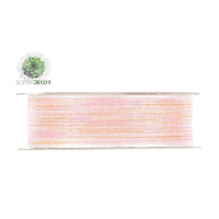 Szalag csíkos textil 25mm*15m fehér, rózsaszín