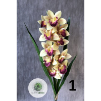 Szálas orchidea levéllel 60cm (TÖBB SZÍNBEN!)