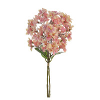 Havas virágos kötegelt csokor x3 48cm rózsaszín