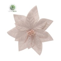 Mikulásvirág csipeszes 16cm rózsaszín
