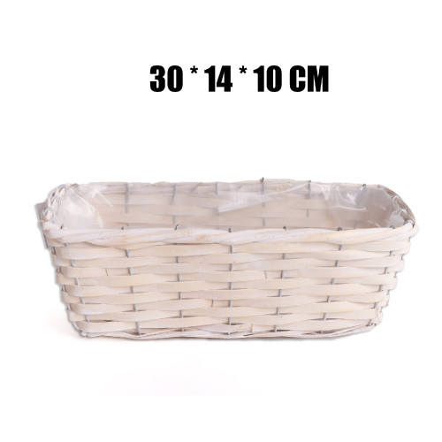 Rattan kosár 30*14*10cm fehér