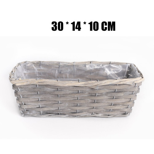 Rattan kosár 30*14*10cm szürke