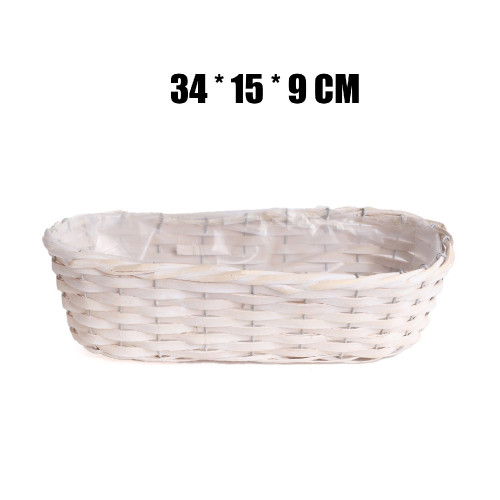 Rattan kosár 34*15*9cm fehér