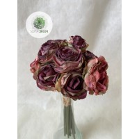 Rózsa kötegelt csokor x10 26cm