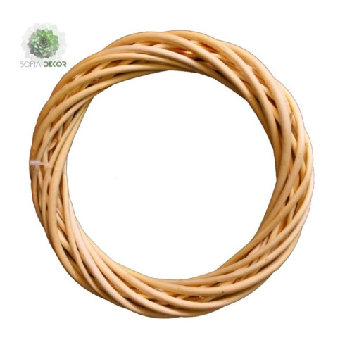 Rattan koszorú natúr D25cm